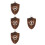 4Pcs Shield Shaped Fern Mounting Board With Pre Drilled Holes 6