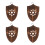 4Pcs Shield Shaped Fern Mounting Board With Pre Drilled Holes 8
