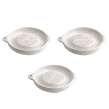 Garlic Tools Lebensmittelzerkleinerer Schüssel Keramik Weiß 3-teilig