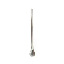 (Silver)Colorful 304 Stainless Steel Tea Drinking Straws Spoon Yerba Mate Tea Filter Reusable Bombilla Gourd Tea Tools Bar Accessories