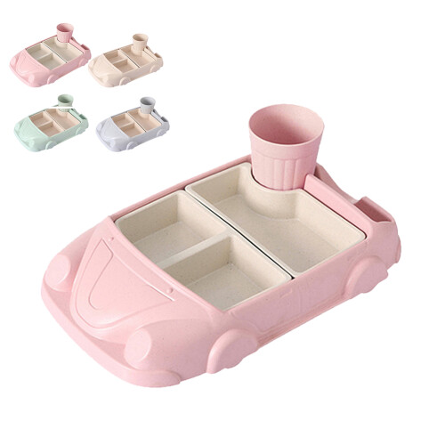 Bambusfaser Essens Tablett Set Pink