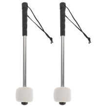 2Pièces Baguettes Drumsticks Maillets Feutre Acier Polyvalents