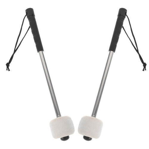 2Pièces Baguettes Drumsticks Maillets Feutre Acier Polyvalents 2