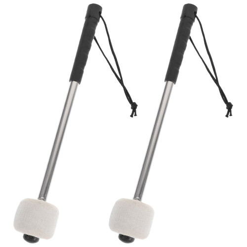 2Pièces Baguettes Drumsticks Maillets Feutre Acier Polyvalents 1