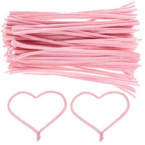 100Stk Riesige Rosa Chenille Stäbe Plüsch Für DIY Basteln