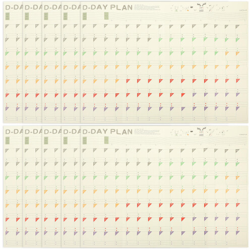 10 Blatt Planer Für Lernen Zeitplanung Countdown