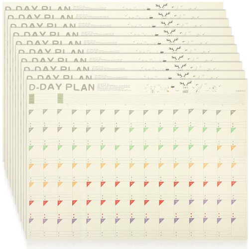 10 Blatt Planer Für Lernen Zeitplanung Countdown 2