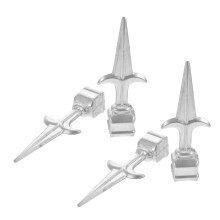 4Pièces Finials Argenté Pour Portail Clôture Jardin