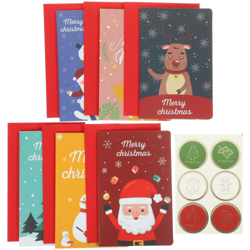12 Sets Kerst 3D Greetingkaarten Met Enveloppen