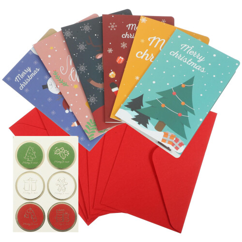 12 Sets Kerst 3D Greetingkaarten Met Enveloppen 1