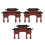 Masteelf 3 Pcs Ancient Building Model 8.00x5.50x2.00cm Brown 1
