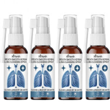 (4pcs)Lung Cleansing Spray Breath Detox Asthma Relief Improve Bronchial Relieve Throat Sore Discomfort Respiratory System Support Care