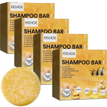(4pcs)Ginger Hair Regrowth Shampoo Bar, Promotes Hair Growth Care Ginger Soap