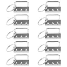 Diy Zilveren Metalen Sleutelhangers Voor Kraam Liefhebbers 10 Stuks