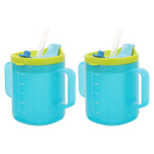 2 Stuks Kinderbeker Peuter Kind 14,00x12,30x7,80 Cm Luchtblauw
