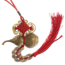 1X Decoratief Gourd Pendant in Goud Voor En Bureau