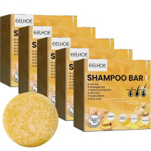 (5pcs)Ginger Hair Regrowth Shampoo Bar, Promotes Hair Growth Care Ginger Soap