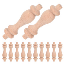 12Stk Unlackierte Holzspindel Gurtform Säulenbaluster Für Möbel