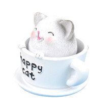 5 Stk. Teetassen-Katzen, Cartoon-Statue, Für Desktop Und Auto
