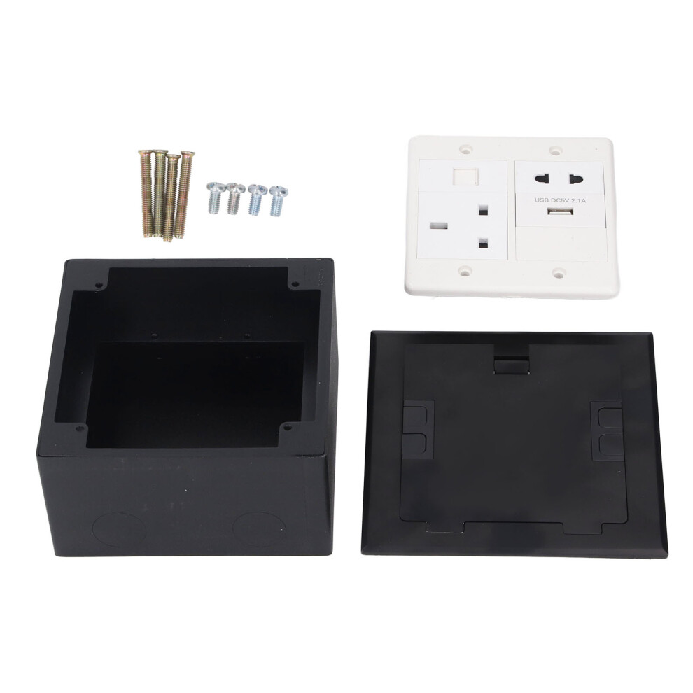 Floor Outlet Black Stainless Steel 16A 3 Prong Usb Recessed 323163051741
