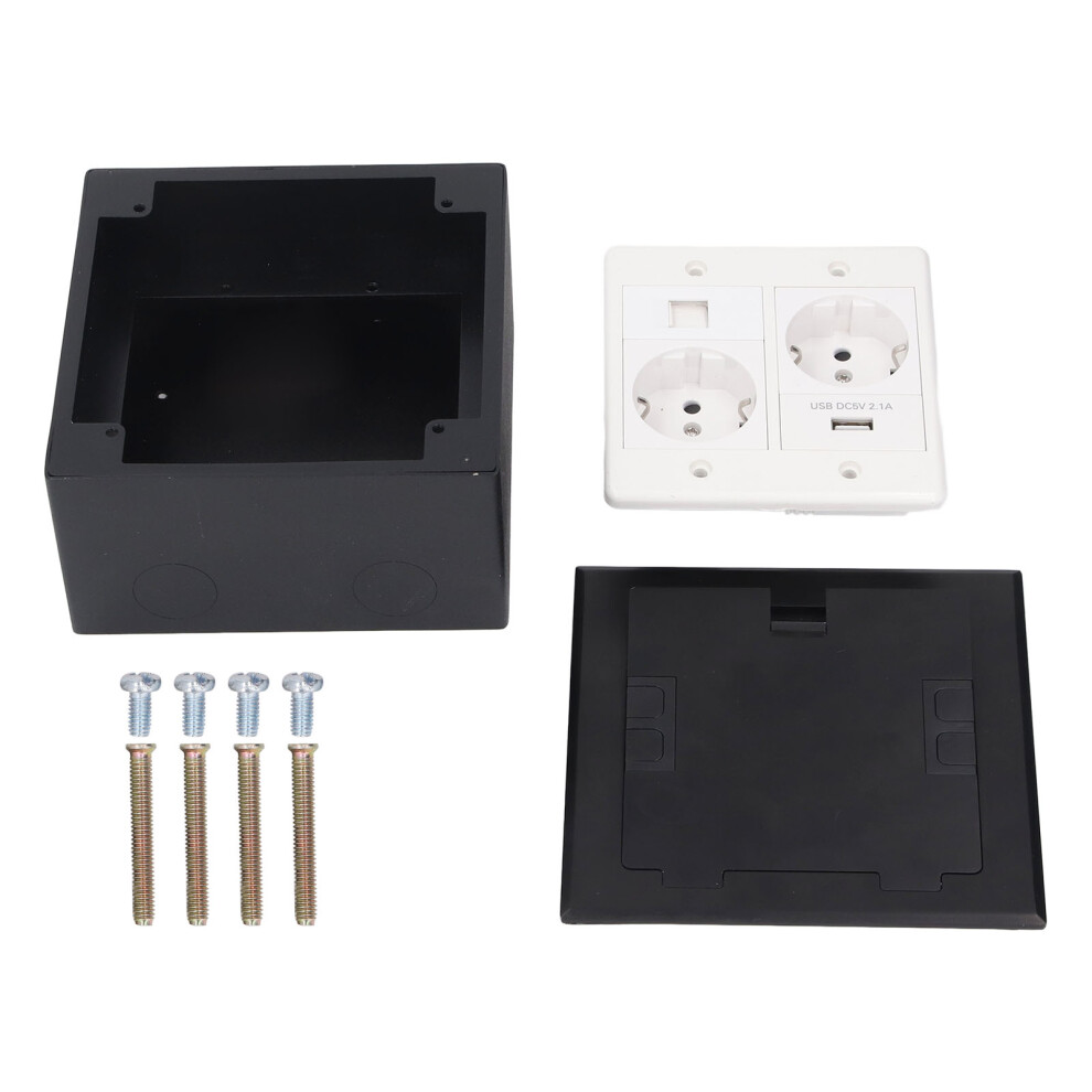Floor Power Socket Box Usb Network 16A 2 Prong Recessed Outlet 323163051758