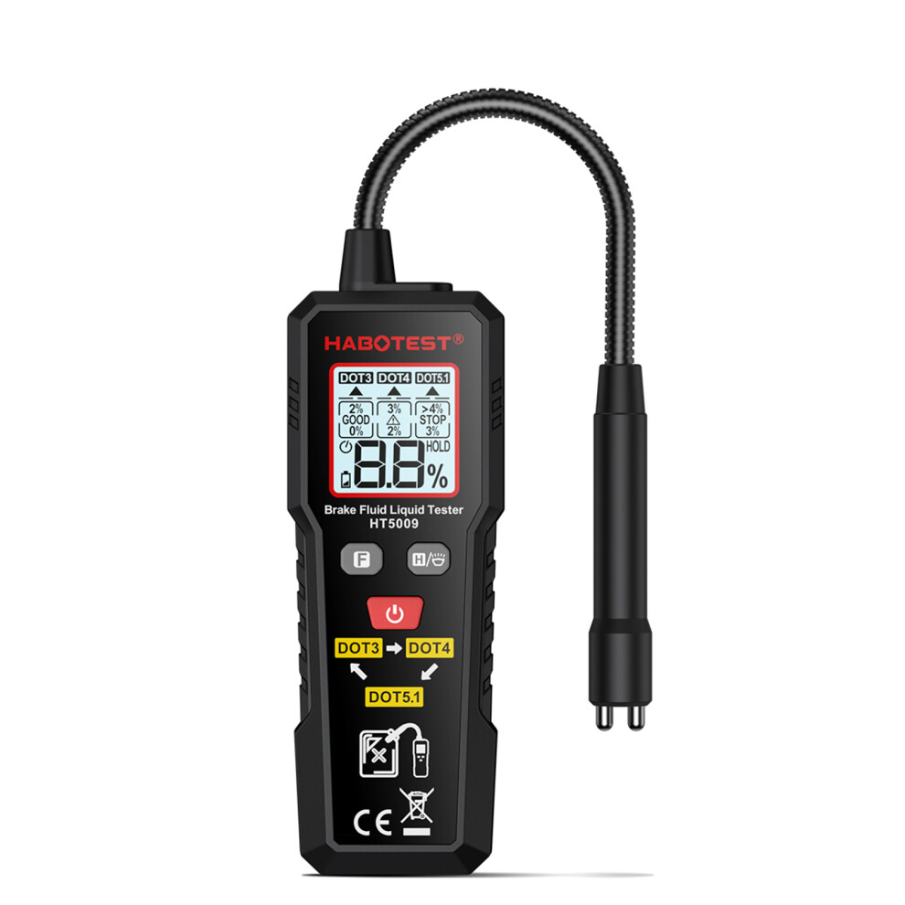 Habotest Ht5009 Brake Fluid Tester Dot3 Dot4 Dot5.1 3 Color Backlit 323163050430