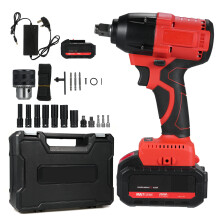 21V Brushless Impact Wrench 350N.m 2800RPM 2Pcs 4.0Ah Battery Charger