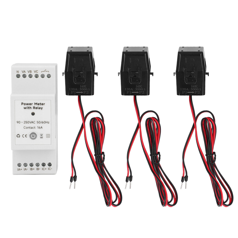 Wifi Energy Monitor 3-Phase 4-Wire Smart App Control 120A Clamp Ct 323163053462