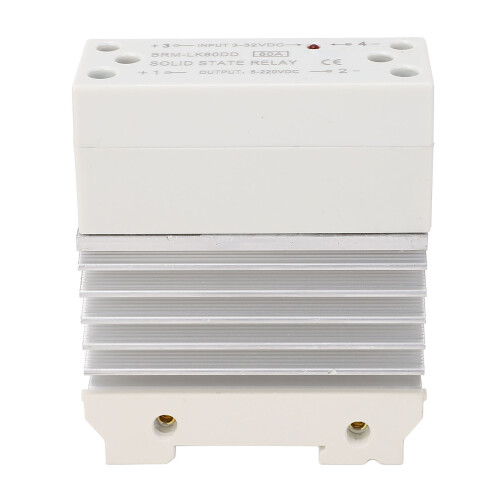 80A 3-32VDC Input SSR 5-220VDC Output with Heatsink