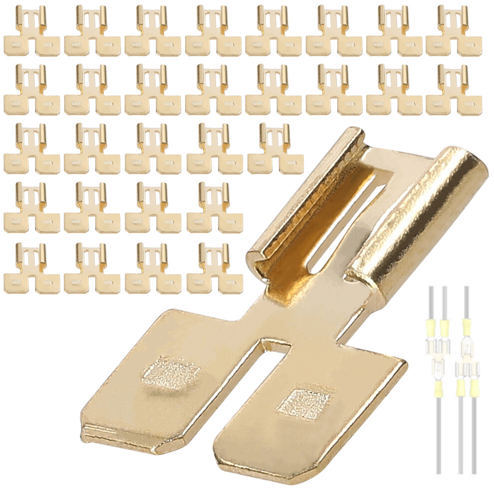 Double Spade Connectors Quick Disconnect Brass Terminal Kit 323163053547