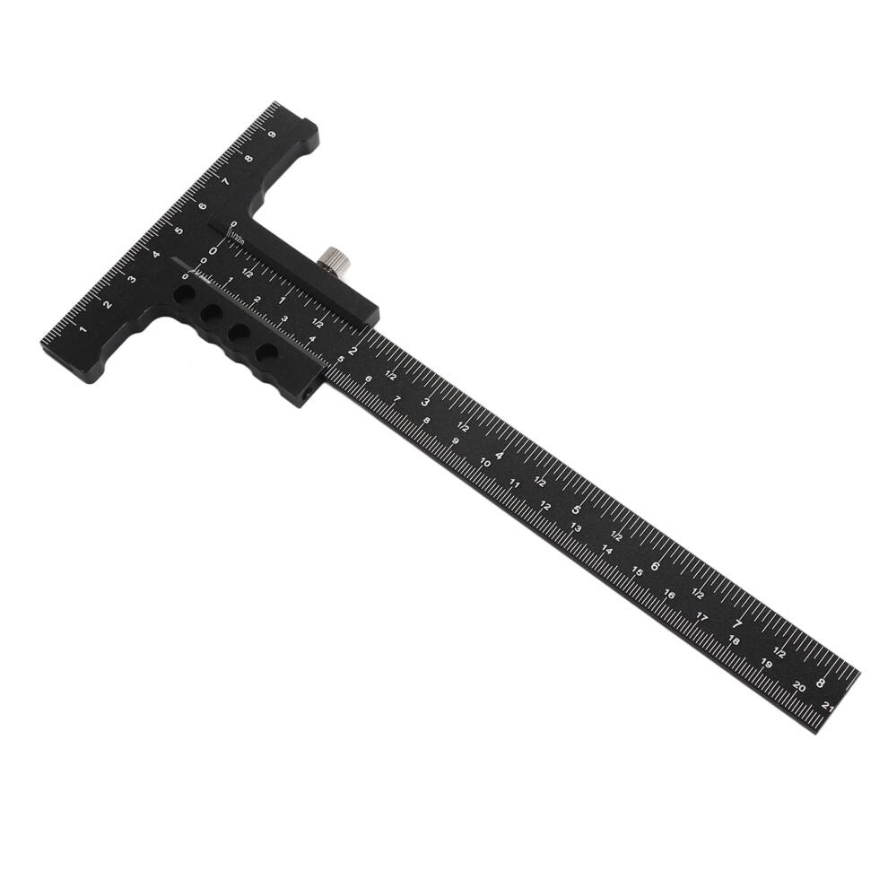 T-Shape Aluminum Scriber Ruler For Woodworking Carpenter Crafts 323163053592