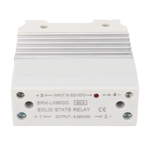 80A 3-32VDC Input SSR 5-220VDC Output with Heatsink 1