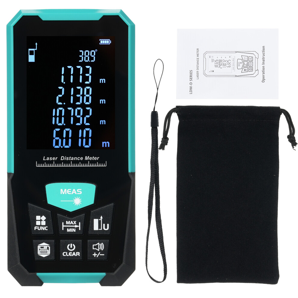 Laser Distance Meter 120M/393Ft Digital Rangefinder Usb Charging 323163052175
