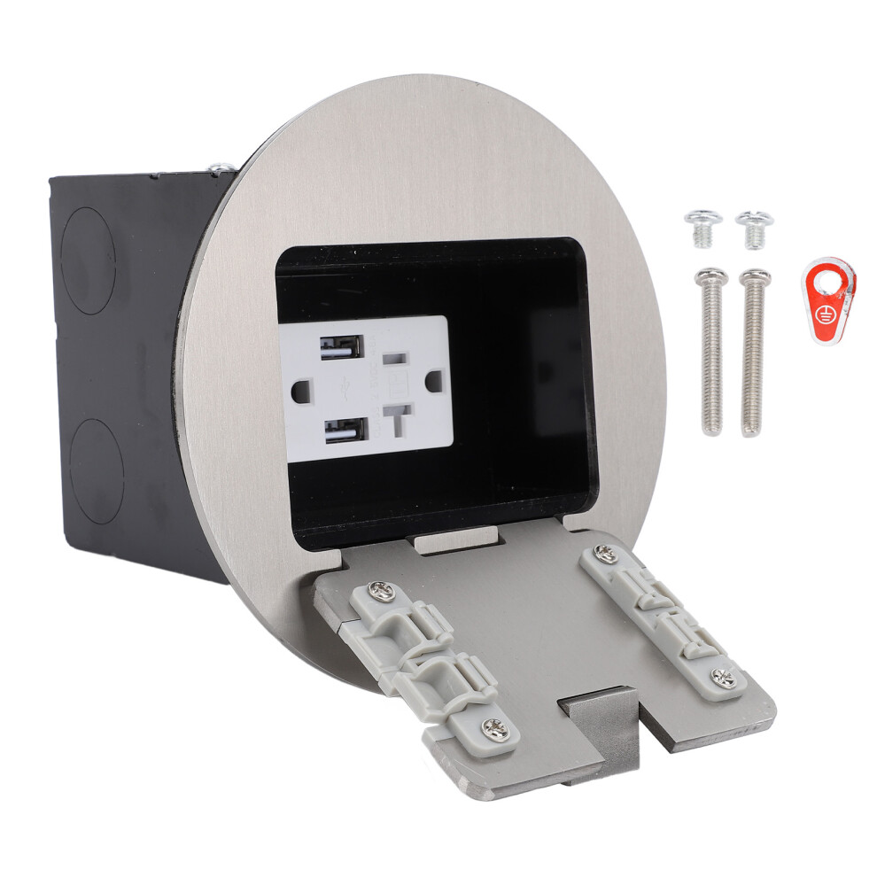 Recessed Floor Outlet 2500W 20A 2S 2Usb Stainless Steel Pc 323163052250