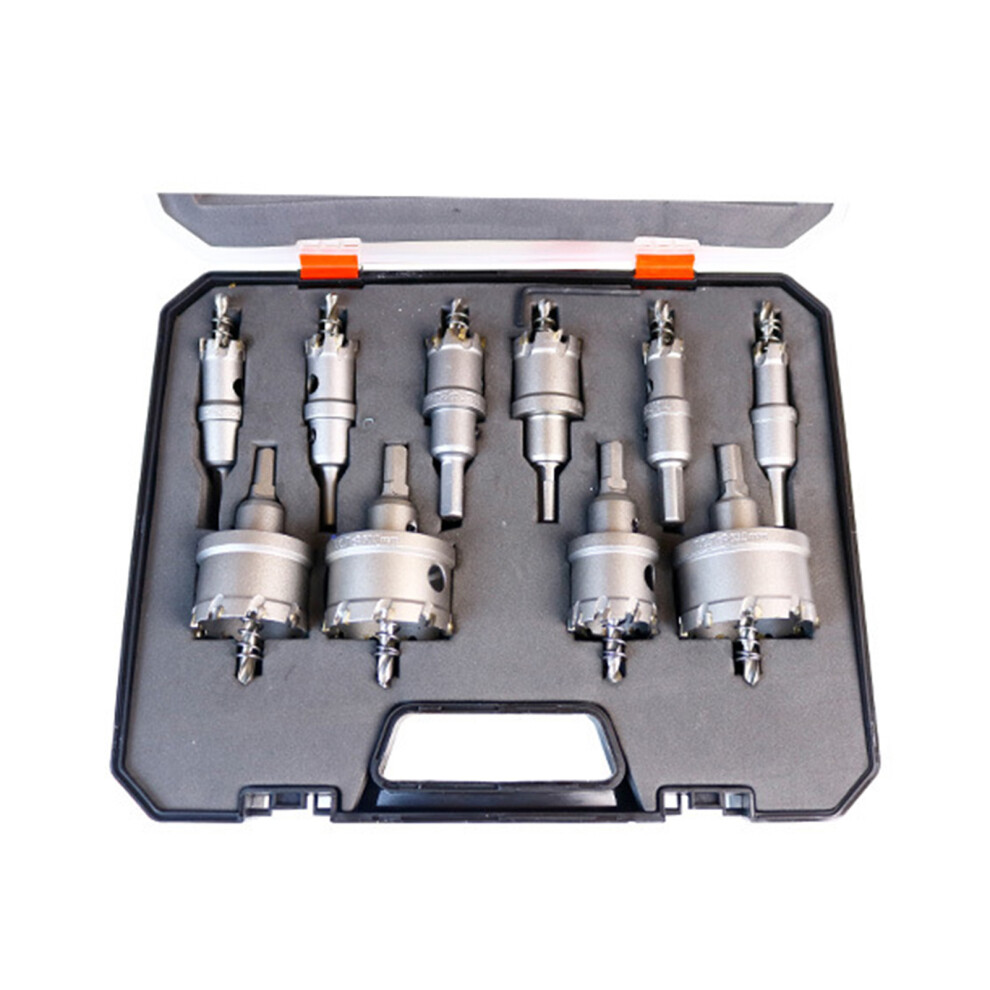 10Pc Carbide Hole Saw Kit 16-53Mm Metal Stainless Steel Iron Copper 323163059082