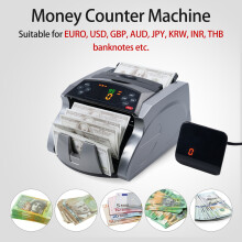 Money Counter UV/MG/IR Detection for EURO USD GBP AUD JPY KRW INR THB