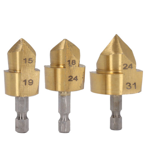 3 Pcs Set PPR Lifting Drill Bit 1/4 Inch Hex Shank Water Pipe Expander