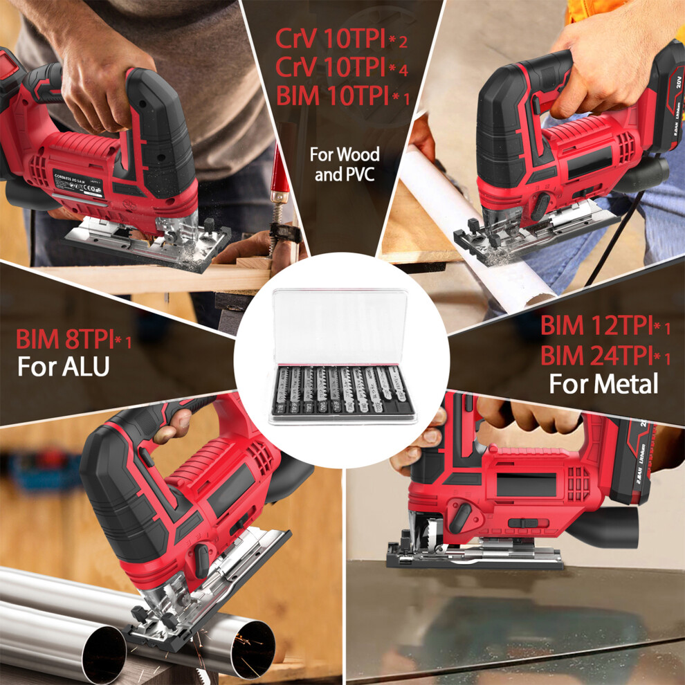 20V Cordless Jigsaw Woodworking 4 Orbital Settings 2700 Spm 323163057651