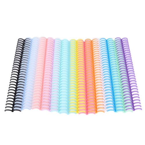 14 Pcs 14 Colors 19mm 30 Ring PP Comb Spines Notebook