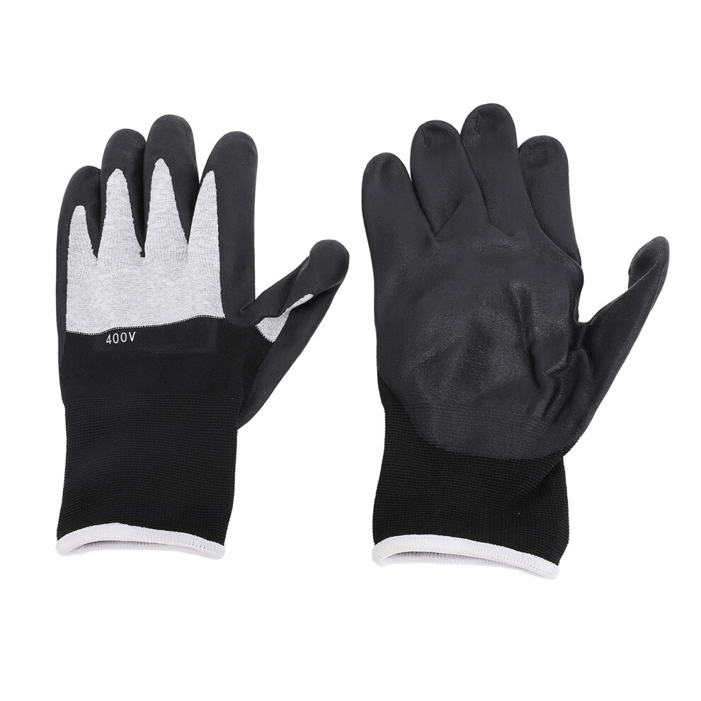 1 Pair Insulated Gloves 400V Voltage Resistance Rubber Palm Nylon 323163056685
