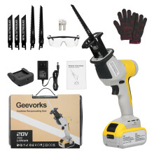 20V Brushless Recip Saw 3000 RPM 4.0Ah Tool-Free Change Wood/Metal/PVC