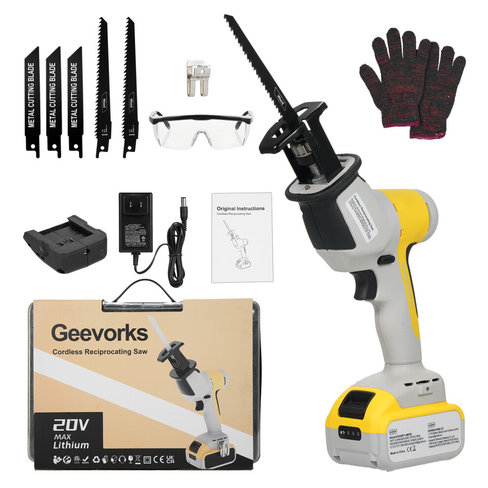 20V Brushless Recip Saw 3000 Rpm 4.0Ah Tool-Free Change Wood/Metal/Pvc 323163056678