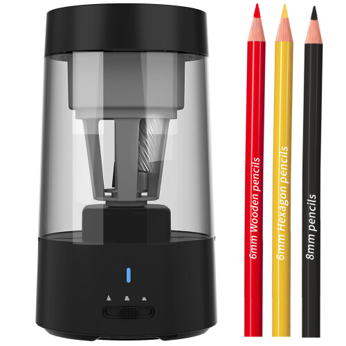 Portable Electric Pencil Sharpener 6-8mm Battery Powered Fast 2