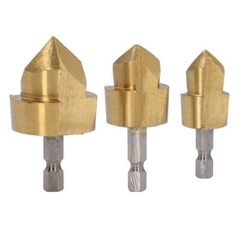 3 Pcs Set PPR Lifting Drill Bit 1/4 Inch Hex Shank Water Pipe Expander 1
