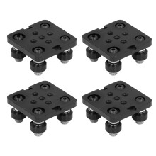 4Pcs V Wheel Plate Small Groove Slot Aluminum CNC Printer Parts Black