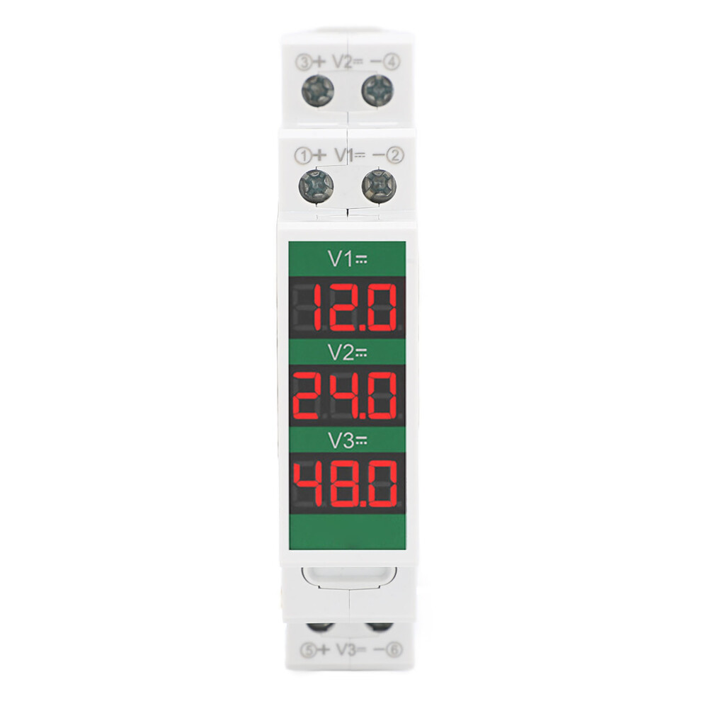 Din Rail Voltmeter 3 Digit Lcd Isolated Dc11-310V Modular 323163055480