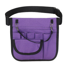 Ultra Thin Nurse Fanny Pack Large Capacity Waist Bag Purple