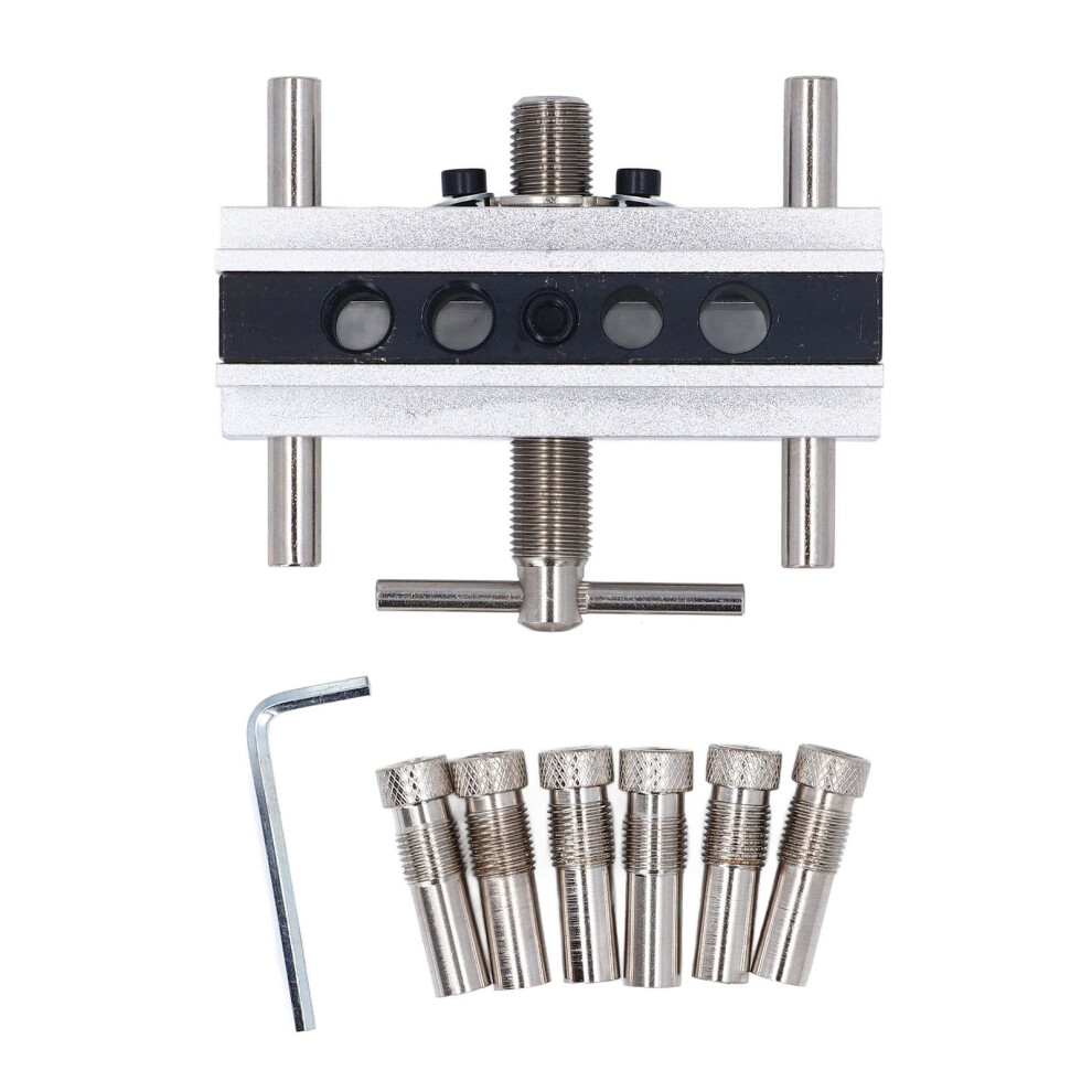 (Gold) Self Centering Doweling Jig Kit 6 Bushings Adjustable Width Silver 323163060095