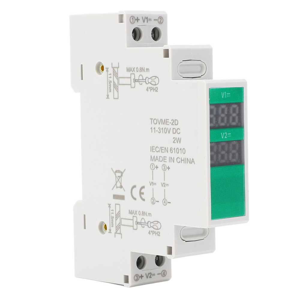 Din Rail Voltmeter Dc 11-310V Lcd Digital Display 323163055558