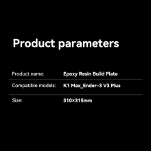 Creality Epoxy Resin Build Plate 310x315mm High Adhesion K1 Max
